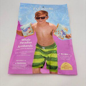 FunSicle Whale Paradise Kids Swim Armbands Floaties Ages 3–6 Pool Float Arm Band